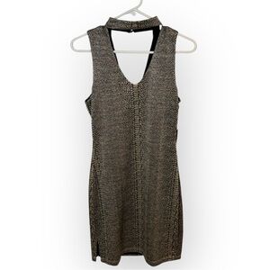 NWT Tart Collections Snakeskin Bodycon Mini Dress Small Choker Neck